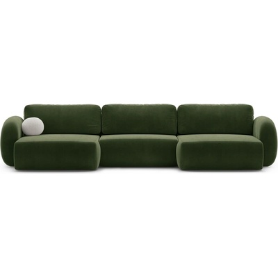 Cosmopolitan Design Зелен кадифен сгъваем/с място за съхранение ъглов диван (U форма) Tonale - Cosmopolitan Design (COS_UF_121_F1_TONALE3)