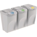 Prosperplast Odpadkový kôš na triedený odpad sada SORTIBOX 3 x 35 l biela