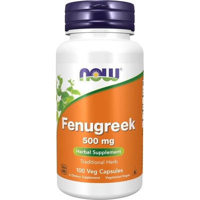 Now Foods Fenugreek Pískavica grécke seno 500 mg 100 rastlinných kapsúl