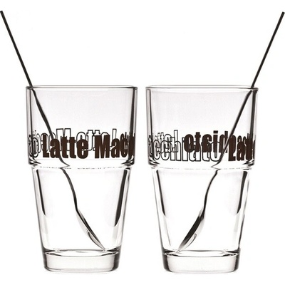 Leonardo SOLO poháre s lyžičkou na Latte Macchiato 2 x 400 ml