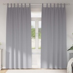 Pure Line Home Плътни завеси в цвят сив с текстилни гайки (уши), 2 бр. , 140 x 245 см - zalegloto - 52,03 лв