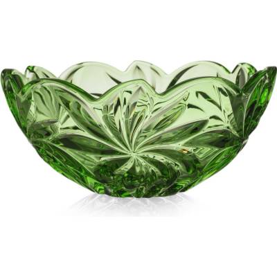 Aurum Crystal mísa Flora green 280 mm