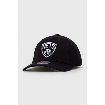 Mitchell&Ness Шапка с козирка с вълна Mitchell&Ness Brooklyn Nets в черно с апликация (INTL102)