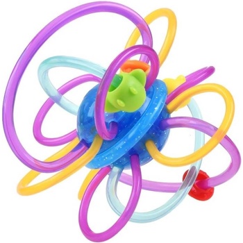 Hola Toys Бебешка дрънкалка и гризалка Hola Toys - Многоцветни рингове с мъниста (1106A)