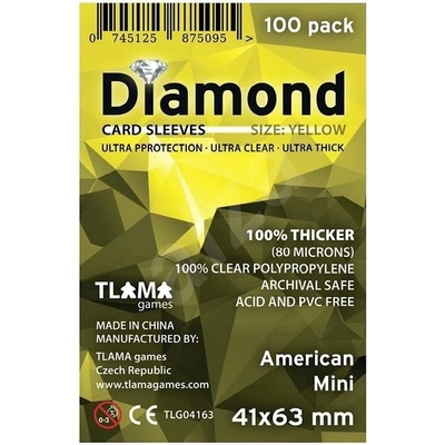 TLAMA games Obaly na karty Diamond Yellow: American Mini 41x63 mm 100 ks – Hledejceny.cz