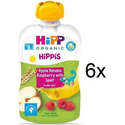 HiPP Bio Jablko-Banán-Maliny-Špalda 6 x 100 g
