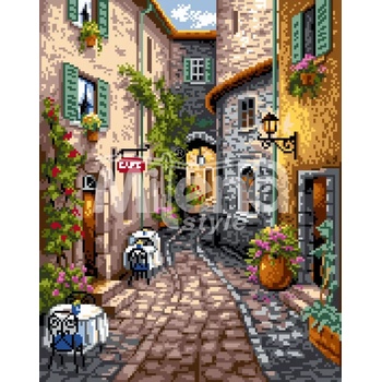 Image 1 of Milena Style Уличка във Франция - диамантен гоблен