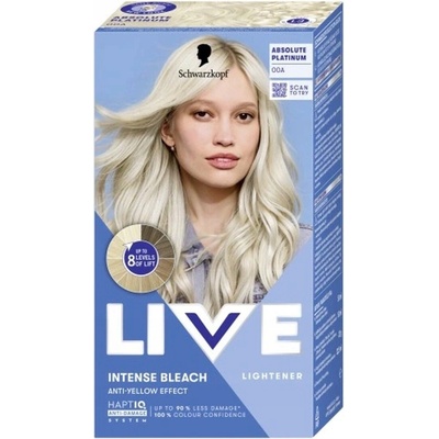 Schwarzkopf Live Intense Bleach 00A Absolutní platinová