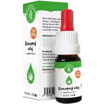 Zelená Země CBD konopný olej 6000 mg 20% 30 ml