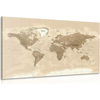 Obraz nádherná vintage mapa světa - 90x60