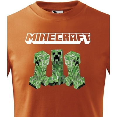 Dětské tričko Minecraft Oranžová Canvas Dětské tričko Bezvatriko.cz 1651