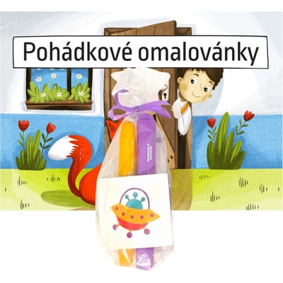 Mideer Darčekový balíček fixka voskovka tetovačka a omaľovánky 4 ks