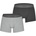 Firetrap Мъжки боксерки Firetrap 2 Pack Trunks Mens - Grey / GreyMarl