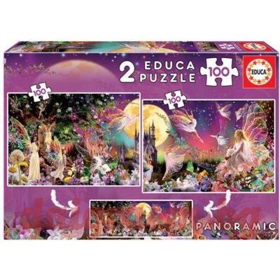 Educa Пъзел EDUCA 19291 - 2 x 100 части - Приказен триптих (EDU19291)