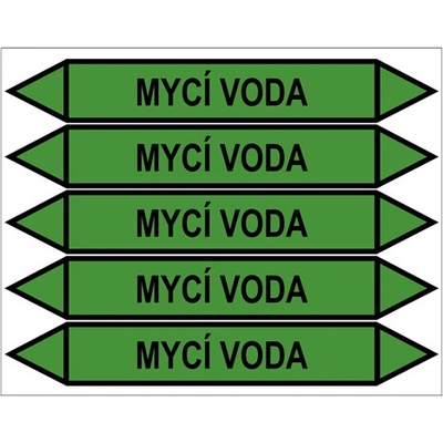 Značení potrubí, mycí voda PZG 008979