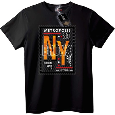 NOONEBRAND Тениска NY Бруклин градска - S, Black