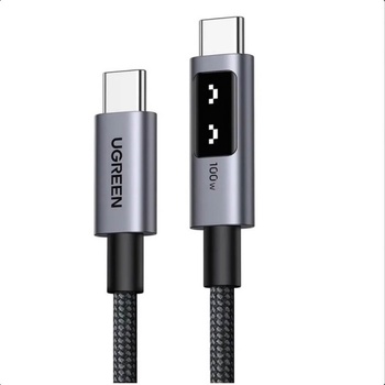 UGREEN USB-C към USB-C кабел за устройства с USB-C порт - Ugreen UNO USB-C to USB-C PD Fast Charging Cable 100W (50 см) (черен) (L509-0.5m)