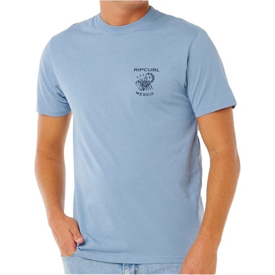 Rip Curl Мъжка тениска Rip Curl Desti Animals Tee T-shirt - Faded Denim - размер XXL (216-0986-1316)