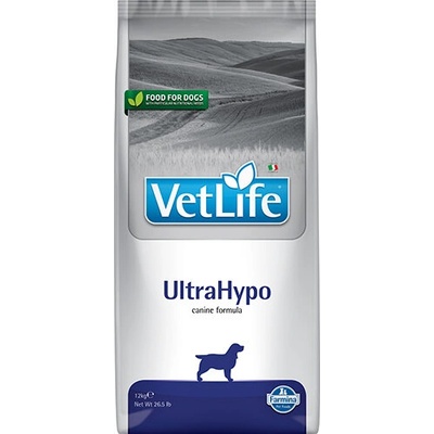 Vet Life UltraHypo - диета с хидролизирани протеини за кучета с хранителни алергии 12kg