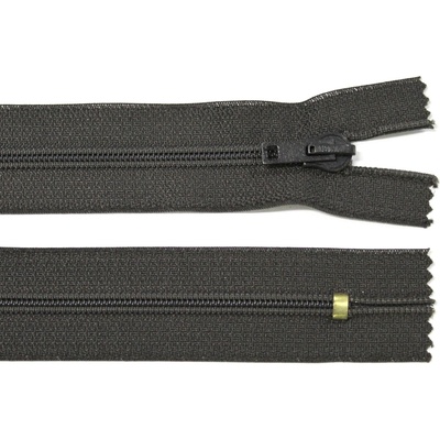Spirálový zip no.5 nerozepínací 16cm tmavě hnědo-šedý