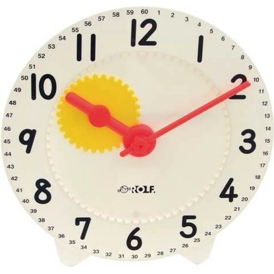Hodiny s ozubenými kolieskami, biele 28cm