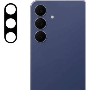  Стъклен протектор за камера 5D за Samsung Galaxy S25 FE, черен