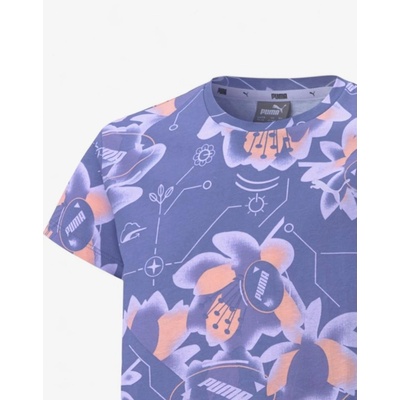 PUMA Alpha All Over Print Tee Hazy Blue