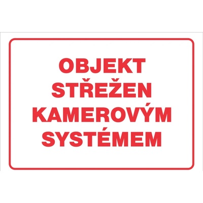 ČERVA Tabulka bezpečnostní - Objekt střežen kamerovým systémem A4 9903004999999