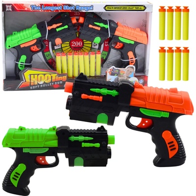 LEAN TOYS Sada 2 pištolí na penové šípky