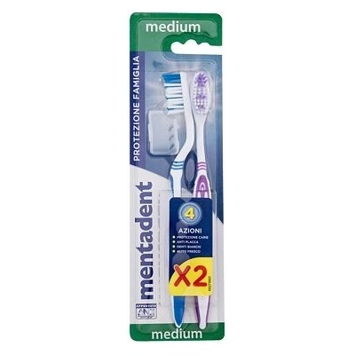 Mentadent Family Protection Toothbrush Medium 2 ks