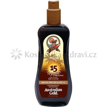 Australian Gold Sunscreen spray gél Bronzer SPF15 237 ml