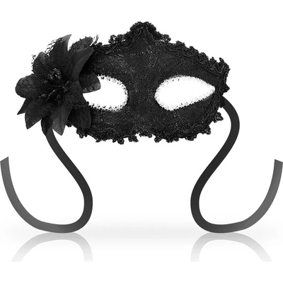 Ohmama Masks Venetian Eyemask Side Flower - Black