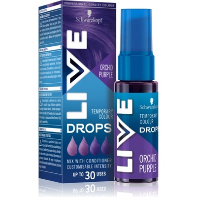 Schwarzkopf LIVE Drops отмиващ се цветен нюанс цвят Orchid Purple 30ml