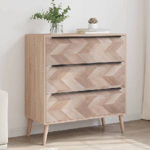 finori Шкаф с чекмеджета Lusk 03A, дъб сонома, 80x38, 5x87 см (377414)