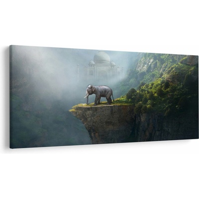 Obraz - Slůně na vrcholku Taj Mahal, jednodílný 250x125 cm – Hledejceny.cz