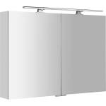 SAPHO Mirró - Огледален шкаф с LED осветление 100x70x16 см, 2 врати, бял MC100-0030 (MC100-0030)