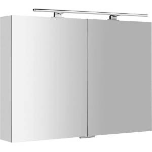 SAPHO Mirró - Огледален шкаф с LED осветление 100x70x16 см, 2 врати, бял MC100-0030 (MC100-0030)