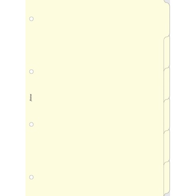 Filofax Rozřazovače pro diáře krémová A4 6 záložek