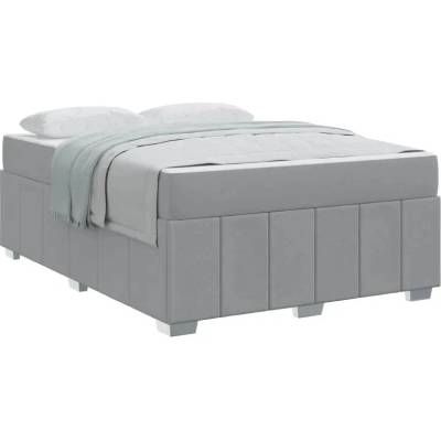 zahrada-XL 3398293 Rám postele s matrací Světle šedá textil