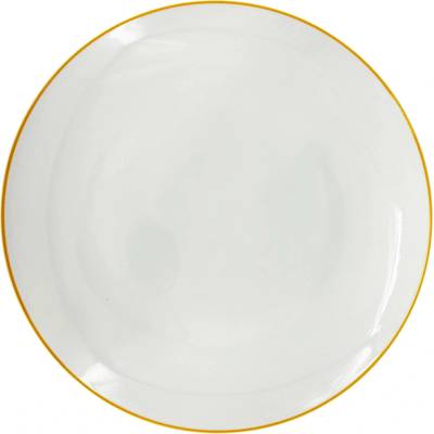 by inspire Mělký porcelánový talíř Linea Yellow, 27 cm, žlutá linka