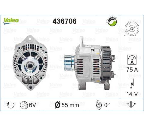 Alternátor VALEO 436706