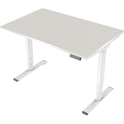 Delso Výškovo nastaviteľný stôl MIDJUSTER 70 x 120 cm svetlosivá / biela