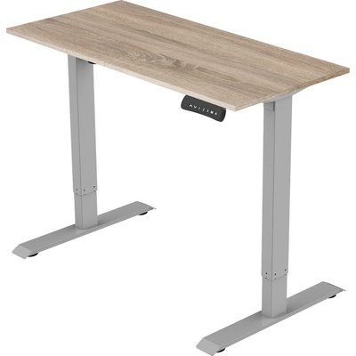 Delso Výškovo nastaviteľný stôl ADJUSTER PRO 60 x 120 cm dub sonoma / sivá