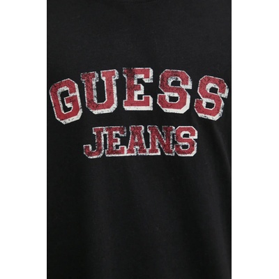 Памучна тениска Guess Jeans в черно с принт M4BI78 K8FQ4 (M4BI78.K8FQ4)