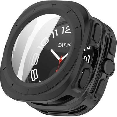VSETKONAMOBIL 116625 PC FULL COVER Plastový kryt so sklom pre Samsung Galaxy Watch Ultra / Watch Ultra 2025 čierny