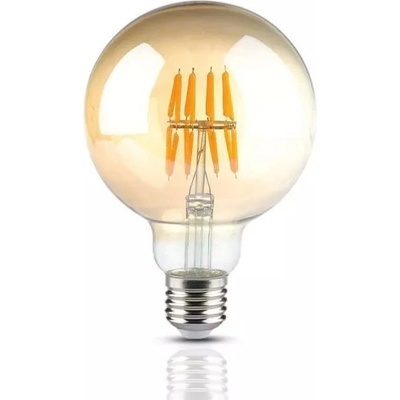 V-TAC žiarovka LED Filament Amber E27 8W, 2200K, 700lm, G95, VT-2019