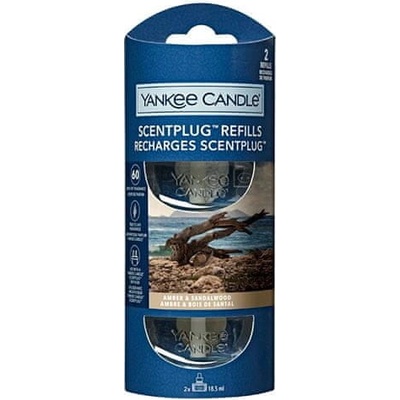 Yankee Candle Náplně do osvěžovače Ambra a santalové dřevo 2 x 18,5 ml