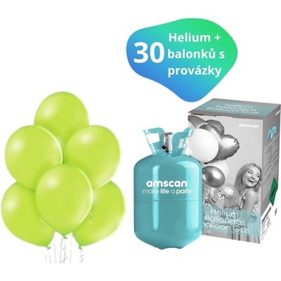 balonky.cz Helium sada balónky světle zelené