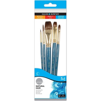 Daler-Rowney Simply Watercolour Brush Natural Комплект четки 5 бр (216910500)