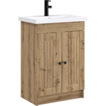 vidaXL Комплект мебели за баня Дъб артизан 56 x 37, 5 x 81 см (3404193)